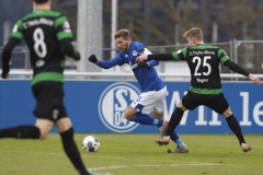 Testspiel FC Schalke 04 -  Preußen Münster
18.01.2020
Foto: S. Sanders

Guido Burgstaller, Fridolin Wagner (Münster)