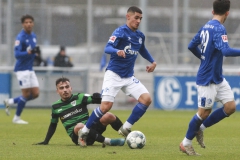 Testspiel FC Schalke 04 -  Preußen Münster
18.01.2020
Foto: S. Sanders

Seref Özcan (Münster), Levent Mercan