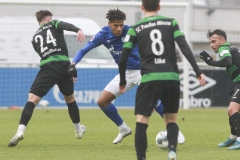 Testspiel FC Schalke 04 -  Preußen Münster
18.01.2020
Foto: S. Sanders

Luca Schnellbacher (Münster), Jean-Clair Todibo, Maurice Litka (Münster), Seref Özcan (Münster)