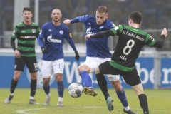 Testspiel FC Schalke 04 -  Preußen Münster
18.01.2020
Foto: S. Sanders

Timo Becker, Maurice Litka (Münster)